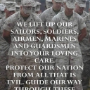 Giving thanks and prayers for our US active military and veterans.
