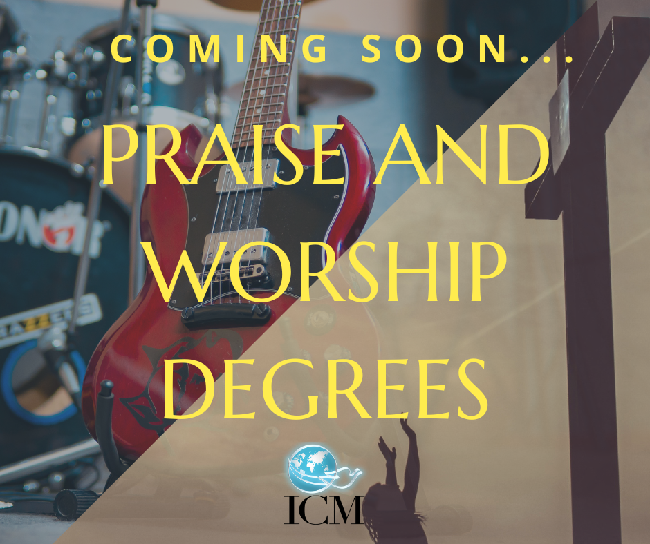‼️ Special announcement!ICM will soon be offering degrees in praise and worship. We don't yet have a date for when the program will be available, but we will keep you updated!