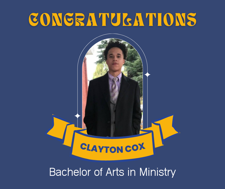 Congratulations to Clayton Cox who is graduating with his Bachelor of Arts in Ministry!#ministry #ministrydegree #ministryschool