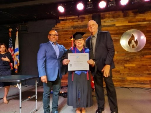 Yesterday, we had a graduation ceremony at our Spanish campus, Casa De Orcion.  The Campus Director is Dr. Paul Diaz and his wife Tonia.Our graduates were: Carmen AlvaradoAssociate of Arts in Ministry Maribel GomezBachelor of Arts in MinistryAna Esther JorgensenBachelor of Arts in Ministry Monica Giselle Reyna Master of Arts in MinistryJudith RodriguezMaster of Arts in MinistryCongratulations, ladies!