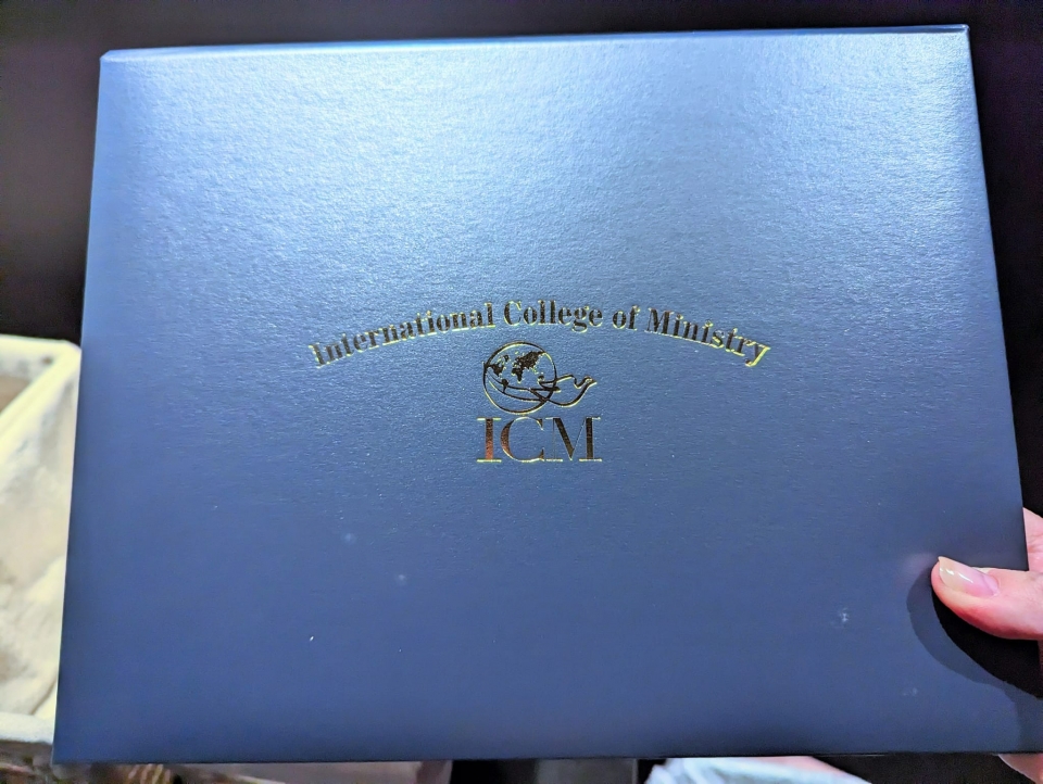 ICM would like to congratulate Pastor Chris McCall on earning his Bachelor of Arts in Ministry! We are so proud of you, Pastor Chris.We would also like to welcome Pastor Chris back to ICM for his Master of Arts in Ministry.#ministry #ministryschool