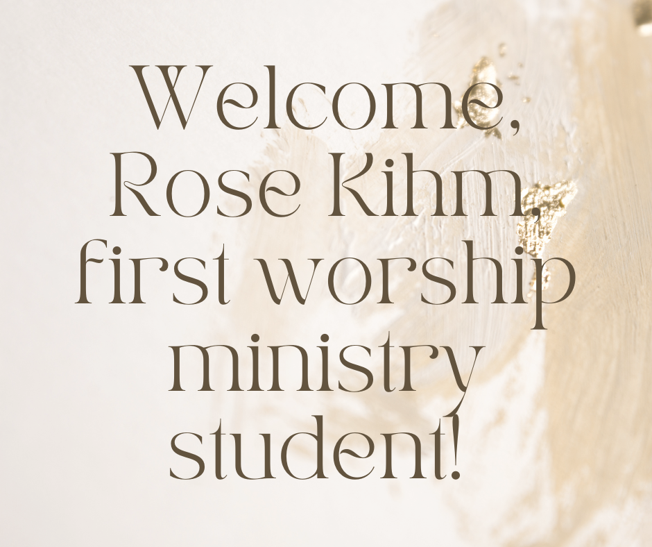 Rose Kihm, one of our graders at ICM, has been accepted as our first student in the worship ministry program. Welcome, Rose, and congratulations on being the first in our new program!#ministry #worship #worshipministry #seminary