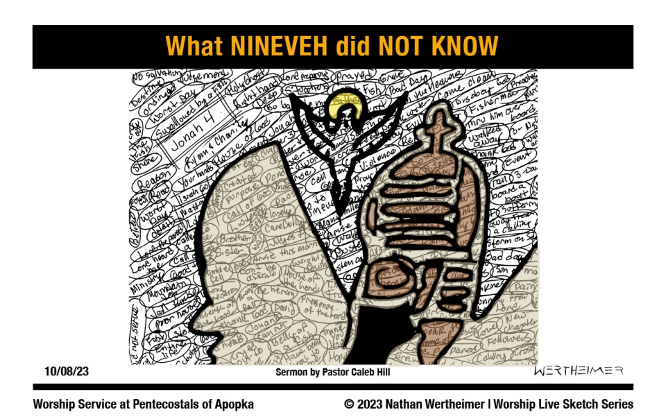 Please click here to see this past weekend's Worship Live Sketch Series entitled "What NINEVEH did NOT KNOW" with sermon by Pastor Caleb Hill at Pentecostals of Apopka Church. Artwork by Nathan Wertheimer. #nathanwertheimer #poaapopka #pentecostalsofapopka #upci #flupci #flupciyouth