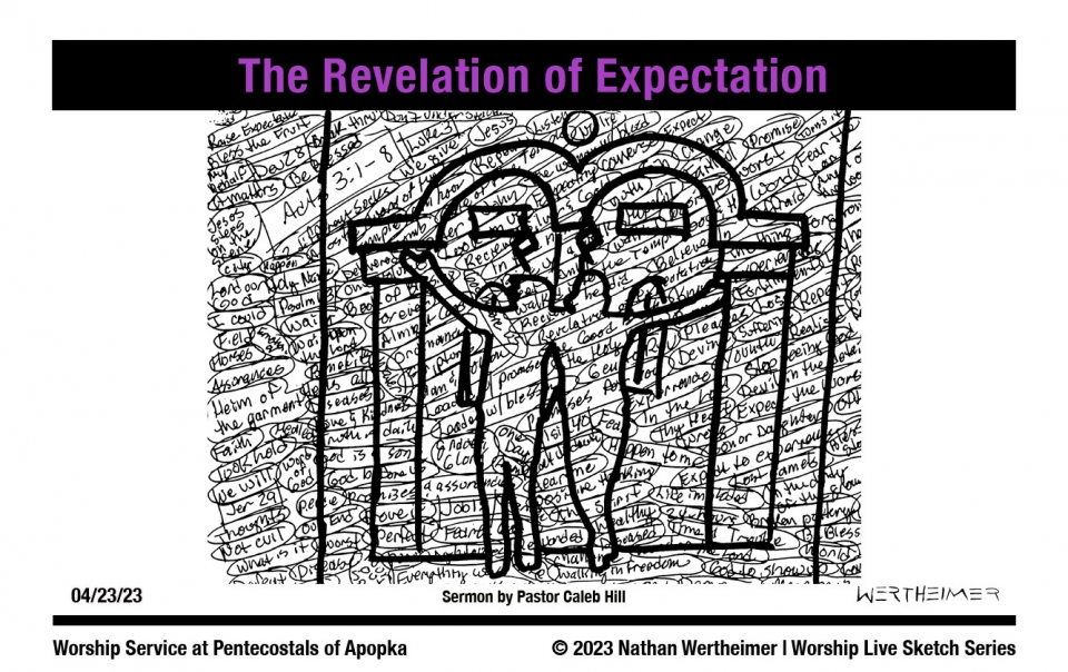 Please click on this image to view this weekend’s Worship Live Sketch Series entitled "The Revelation of Expectation" with sermon by Pastor Caleb Hill at Pentecostals of Apopka Church. Artwork by Nathan Wertheimer. #nathanwertheimer #poaapopka #pentecostalsofapopka #upci #flupci #flupciyouth