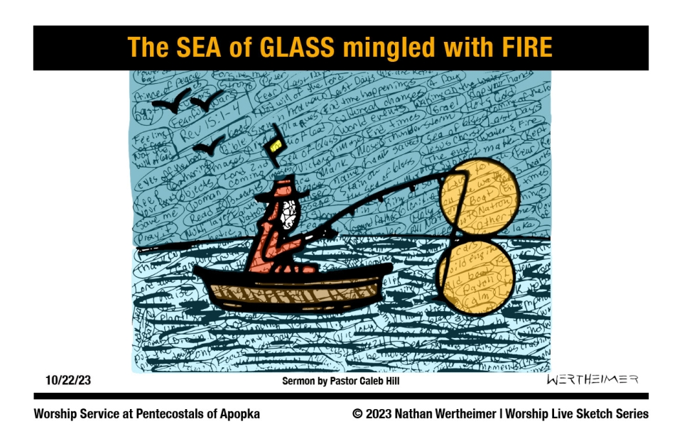 Please click here to see this past weekend's Worship Live Sketch Series entitled "The SEA of GLASS mingled with FIRE" with sermon by Pastor Caleb Hill at Pentecostals of Apopka Church. Artwork by Nathan Wertheimer. #nathanwertheimer #poaapopka #pentecostalsofapopka #upci #flupci #flupciyouth