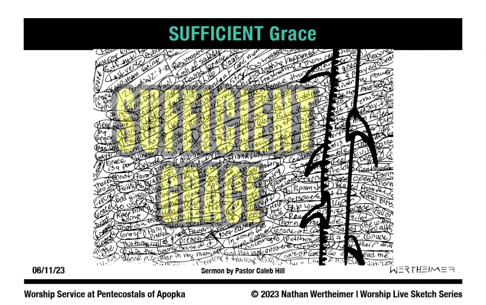Please click on this image to view a past Worship Live Sketch Series entitled "Sufficient Grace" with sermon by Pastor Caleb Hill at Pentecostals of Apopka Church. Artwork by Nathan Wertheimer. #nathanwertheimer #poaapopka #pentecostalsofapopka #upci #flupci #flupciyouth