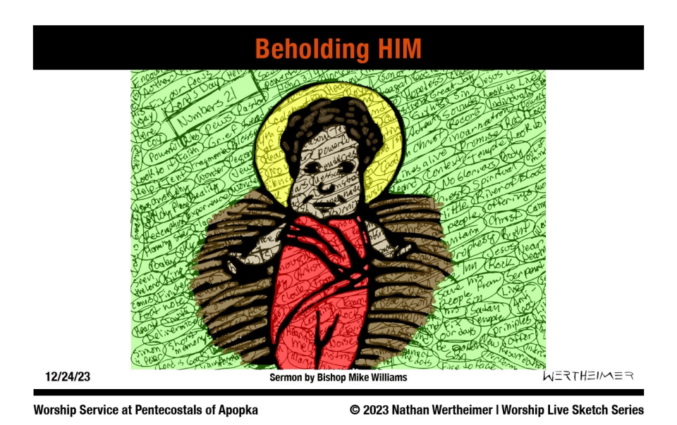 Please click here to see this past weekend's Worship Live Sketch Series entitled Beholding HIM" with sermon by Bishop Mike Williams at Pentecostals of Apopka Church. Artwork by Nathan Wertheimer. #nathanwertheimer #poaapopka #pentecostalsofapopka #upci #flupci #flupciyouth