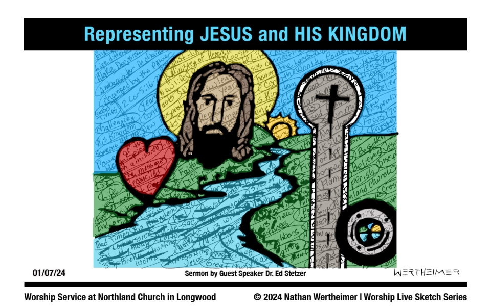 Please click here to see a past weekend's Worship Live Sketch Series entitled "Representing Jesus and His Kingdom" sermon by Guest Speaker Dr. Ed Stetzer at Northland Church in Longwood, Florida. Artwork by Nathan Wertheimer. #northlandchurch