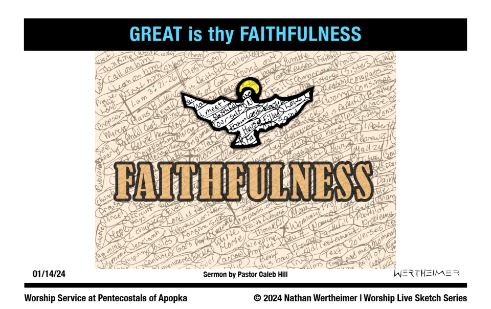 Please click here to see this past weekend's Worship Live Sketch Series entitled "GREAT is thy FAITHFULNESS" with sermon by Pastor Caleb Hill at Pentecostals of Apopka Church. Artwork by Nathan Wertheimer. #nathanwertheimer #poaapopka #pentecostalsofapopka #upci #flupci #flupciyouth